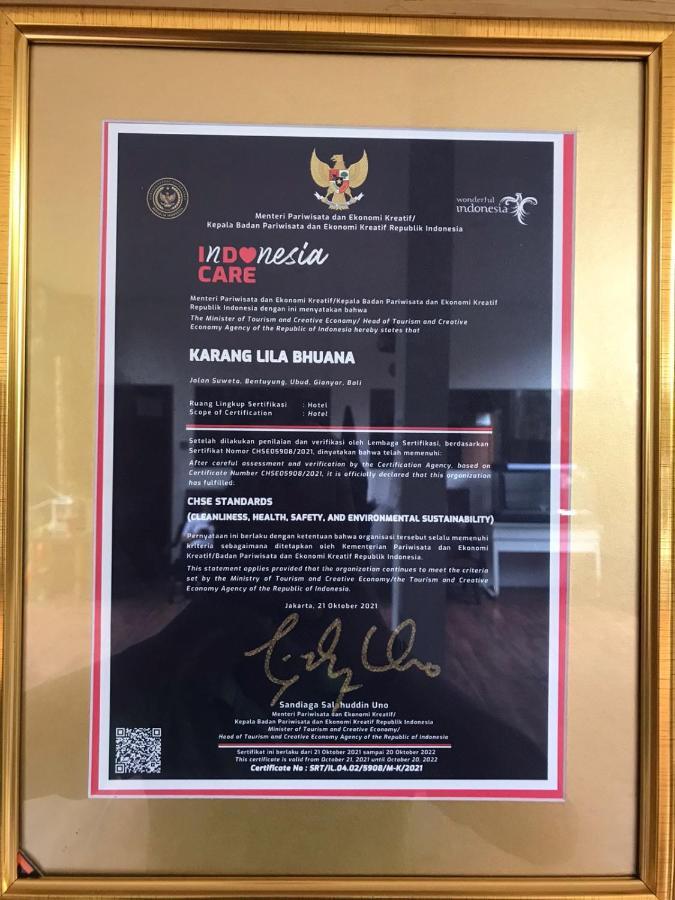 Karang Lila Bhuana Ubud Eksteriør billede