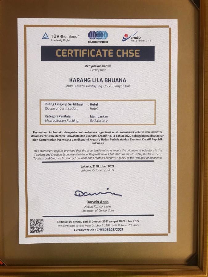 Karang Lila Bhuana Ubud Eksteriør billede